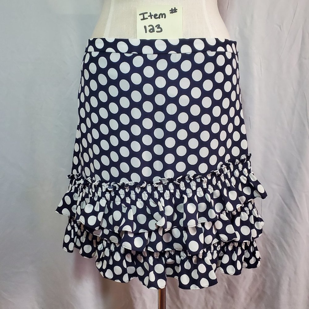 J. Crew Polka Dot Ruffle Skirt